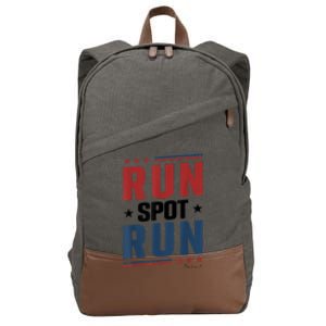 Run Spot Run Run Spot Run Trump 2024 Cotton Canvas Backpack