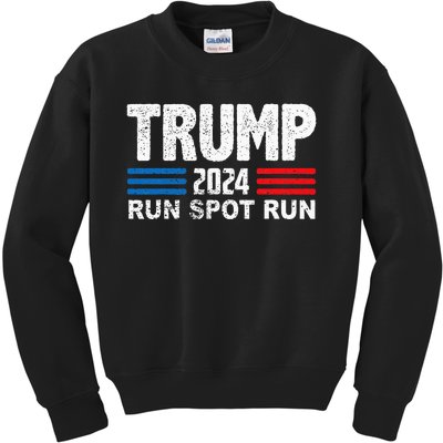 Run Spot Run Trump 2024 Debate Kids Sweatshirt