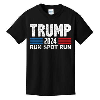 Run Spot Run Trump 2024 Debate Kids T-Shirt