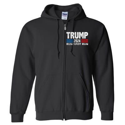 Run Spot Run Trump 2024 Debate Full Zip Hoodie