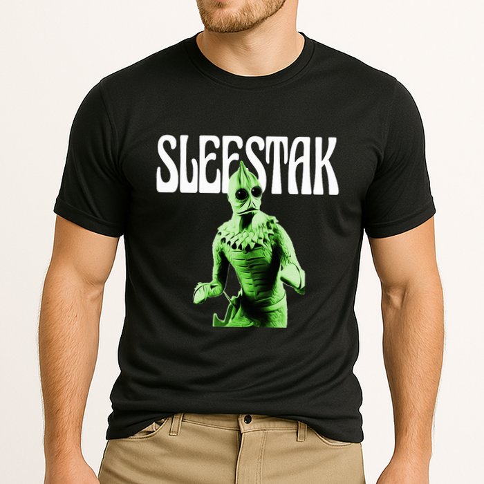 Retro Sleestak Reptilian Alien Graphic Cooling Performance Crew T-Shirt