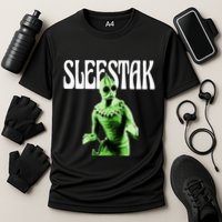 Retro Sleestak Reptilian Alien Graphic Cooling Performance Crew T-Shirt