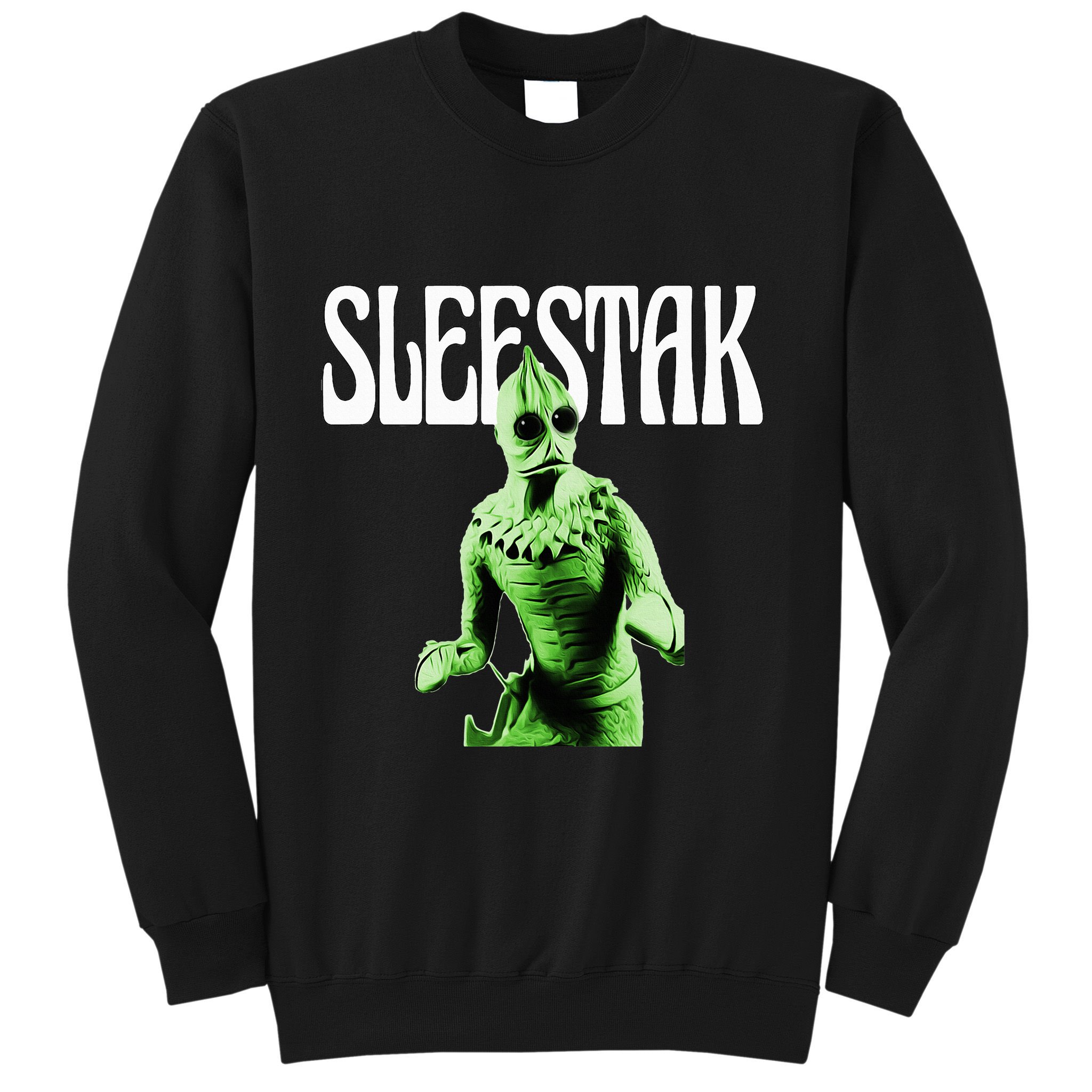 Retro Sleestak Reptilian Alien Graphic Sweatshirt