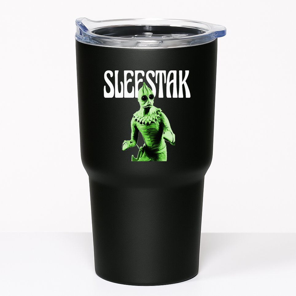Retro Sleestak Reptilian Alien Graphic Tumbler