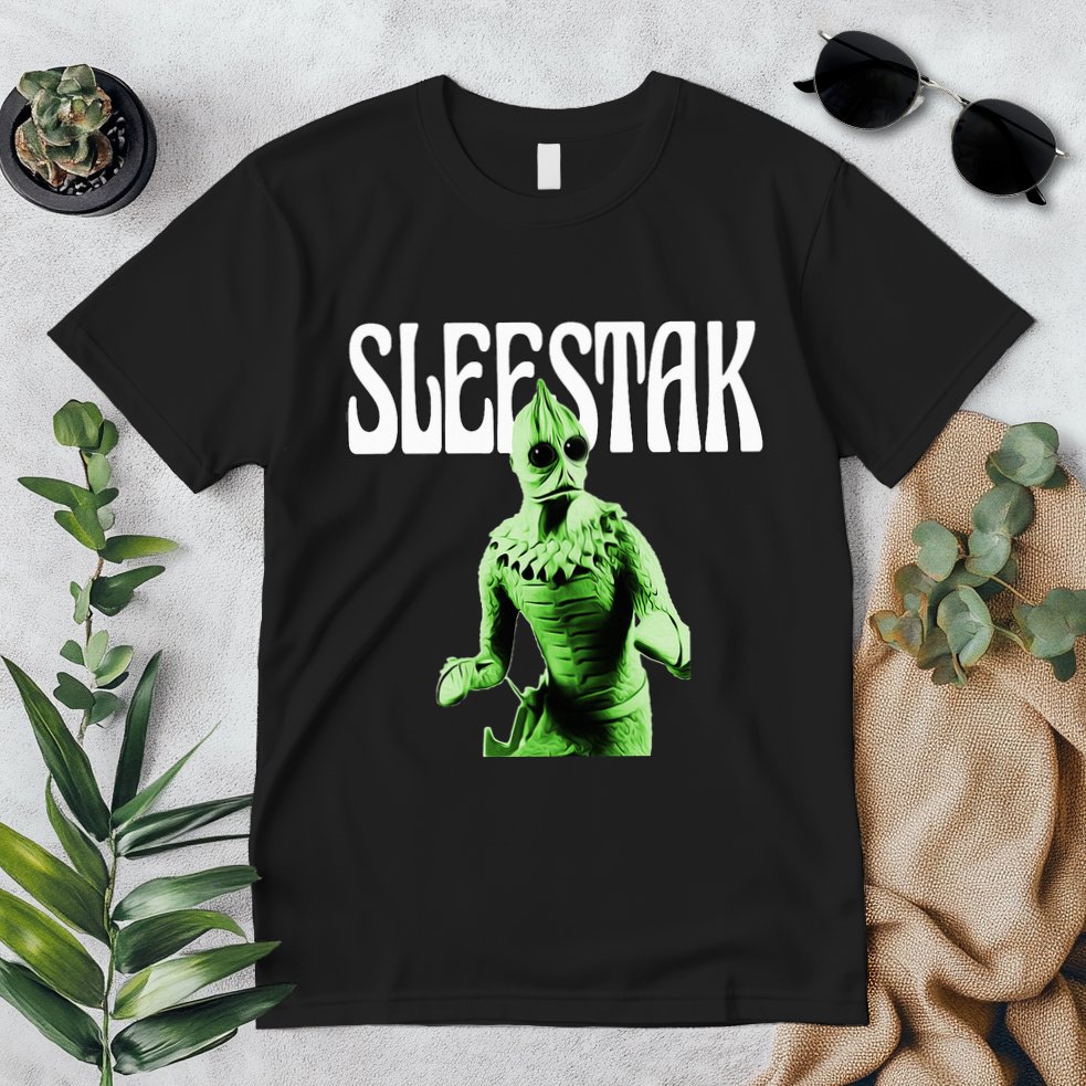 Retro Sleestak Reptilian Alien Graphic Premium T-Shirt