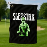 Retro Sleestak Reptilian Alien Graphic Golf Towel