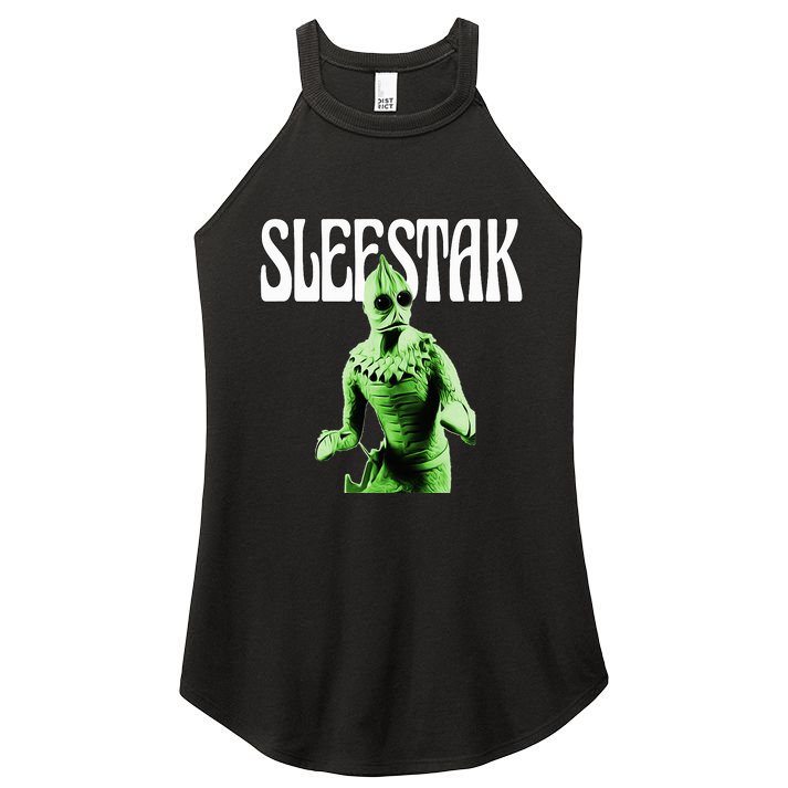 Retro Sleestak Reptilian Alien Graphic Women's Perfect Tri Rocker Tank
