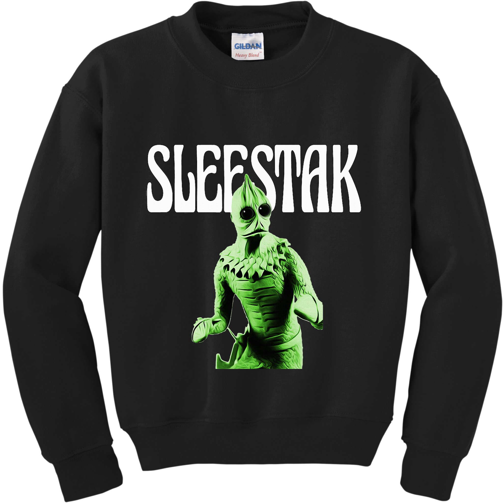 Retro Sleestak Reptilian Alien Graphic Kids Sweatshirt