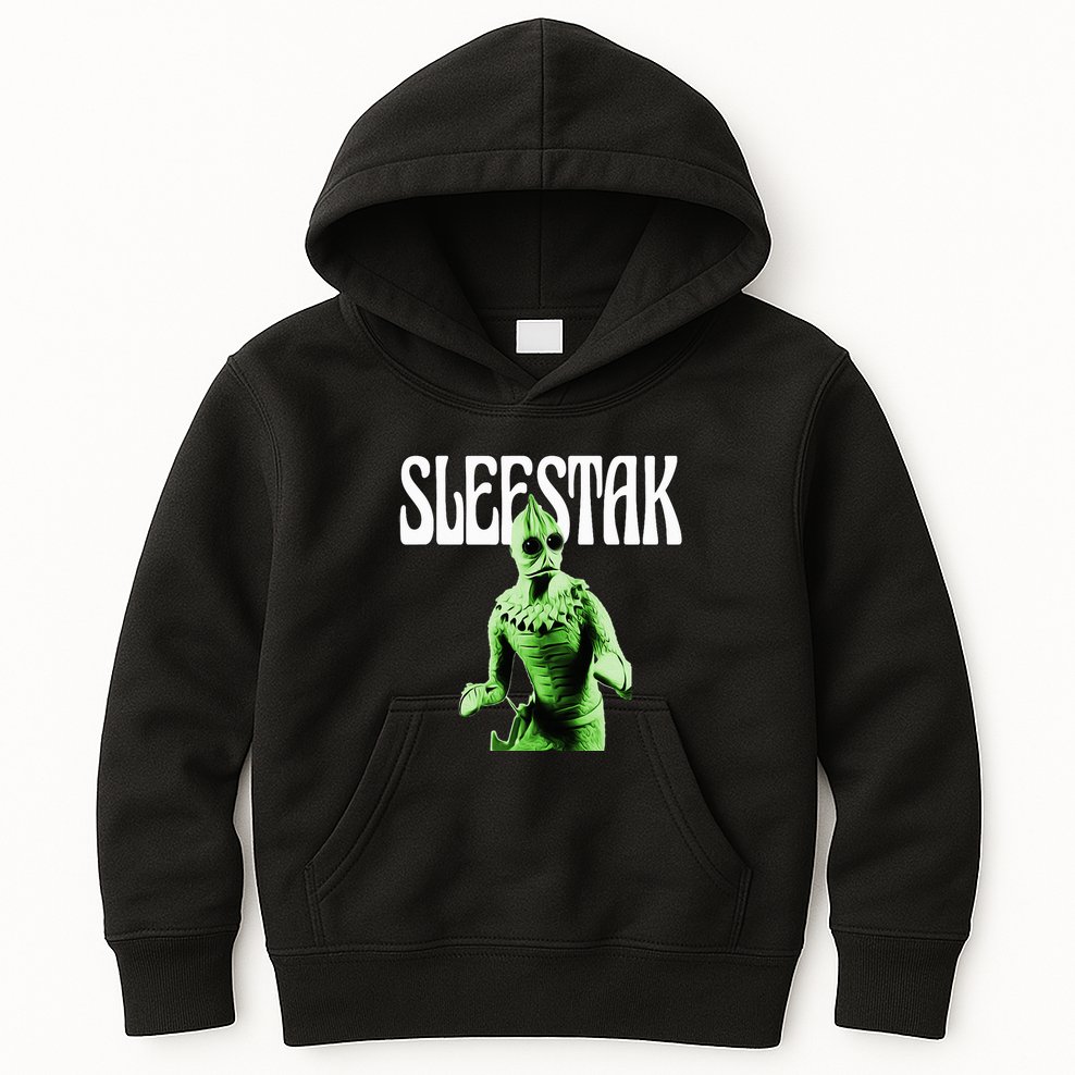 Retro Sleestak Reptilian Alien Graphic Kids Hoodie