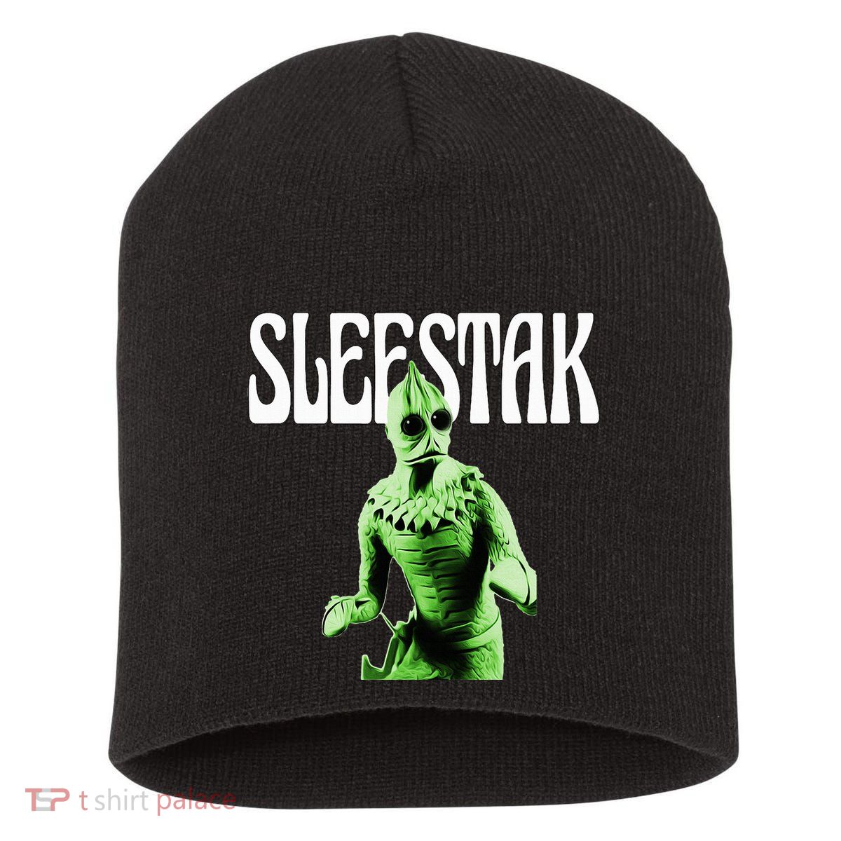 Retro Sleestak Reptilian Alien Graphic Short Acrylic Beanie