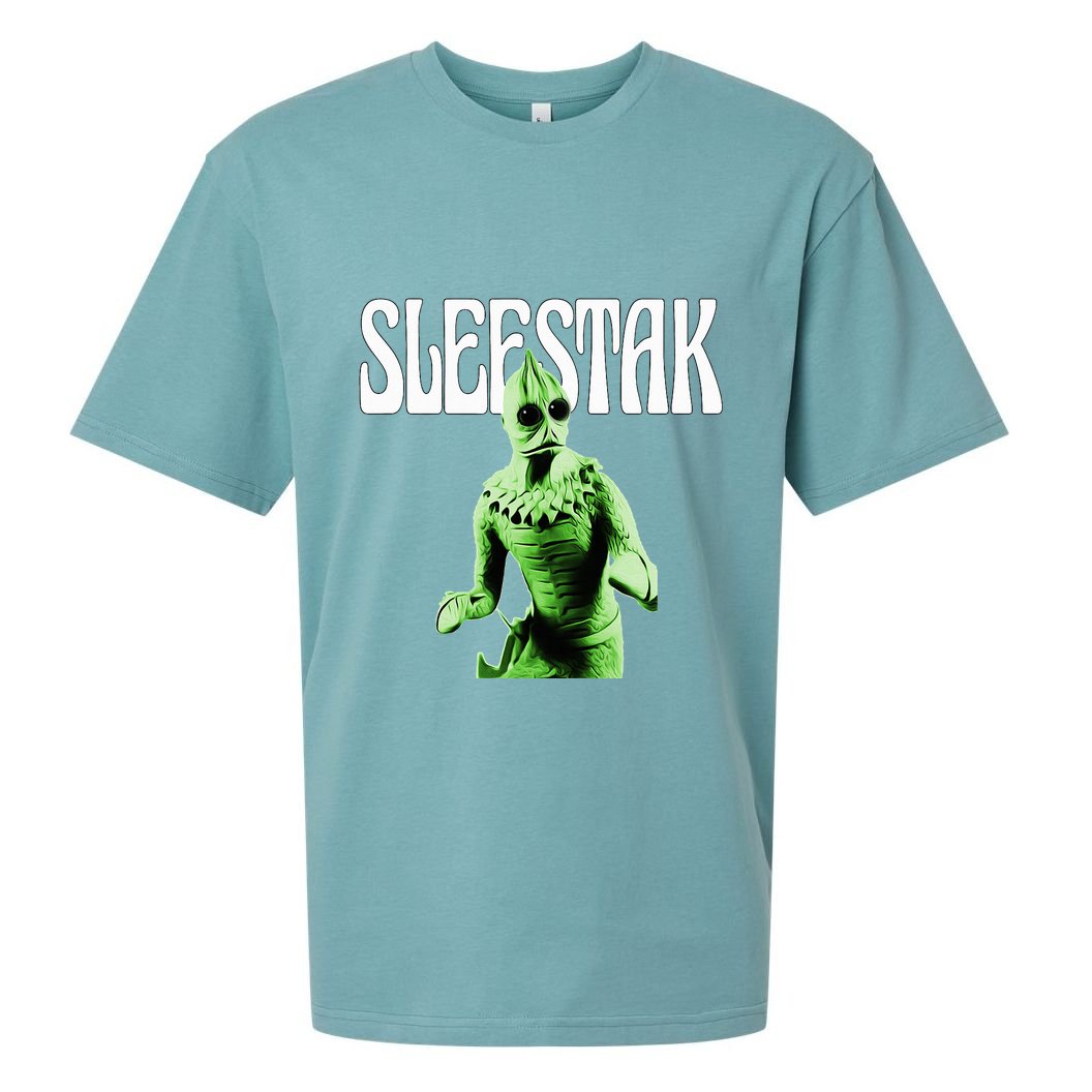 Retro Sleestak Reptilian Alien Graphic Sueded Cloud Jersey T-Shirt
