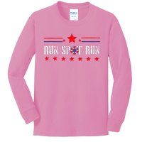 Run Spot Run Elections 2024 Democrat Republican Kids Long Sleeve Shirt