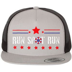 Run Spot Run Elections 2024 Democrat Republican Flat Bill Trucker Hat