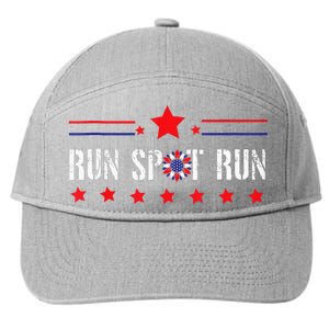 Run Spot Run Elections 2024 Democrat Republican 7-Panel Snapback Hat