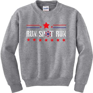 Run Spot Run Elections 2024 Democrat Republican Kids Sweatshirt