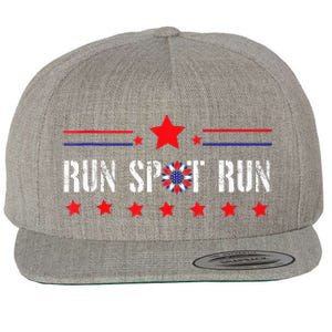 Run Spot Run Elections 2024 Democrat Republican Wool Snapback Cap