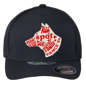 Run Spot Run Trump 2024 Dog Lovers Joke Flexfit Unipanel Trucker Cap