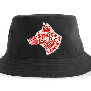 Run Spot Run Trump 2024 Dog Lovers Joke Sustainable Bucket Hat