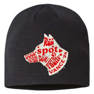 Run Spot Run Trump 2024 Dog Lovers Joke Sustainable Beanie