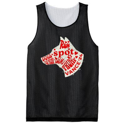 Run Spot Run Trump 2024 Dog Lovers Joke Mesh Reversible Basketball Jersey Tank