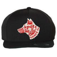 Run Spot Run Trump 2024 Dog Lovers Joke Wool Snapback Cap