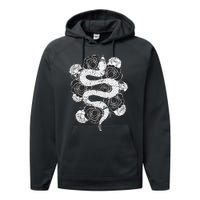 Rose Snake Performance Fleece Hoodie