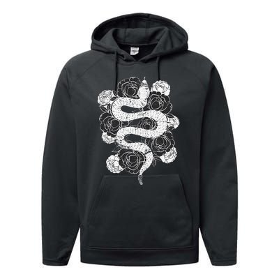 Rose Snake Performance Fleece Hoodie