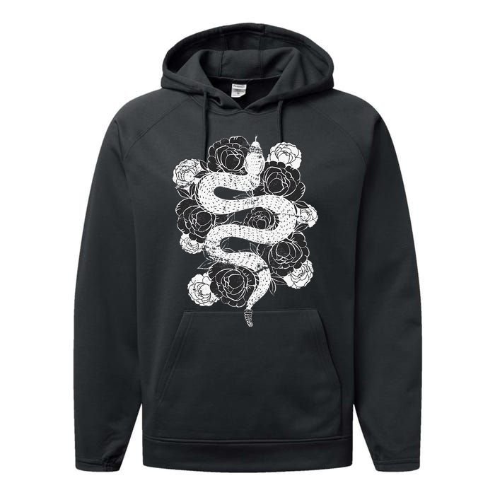 Rose Snake Performance Fleece Hoodie