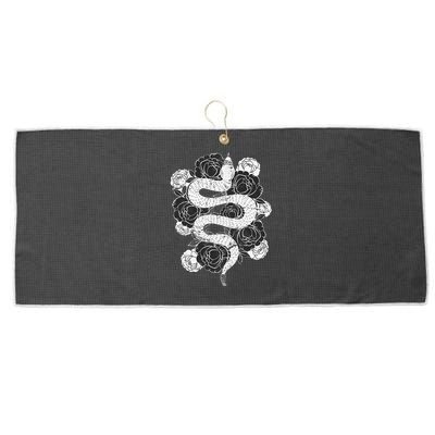 Rose Snake Large Microfiber Waffle Golf Towel