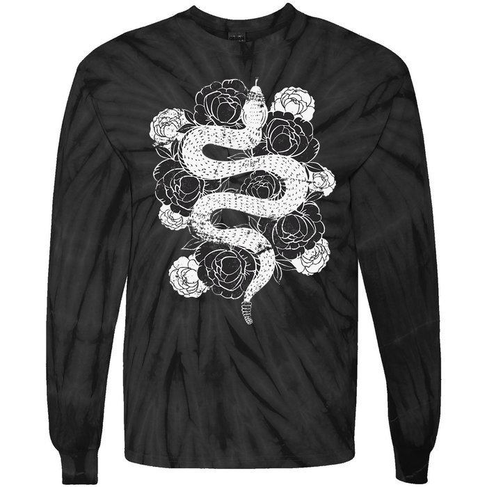 Rose Snake Tie-Dye Long Sleeve Shirt