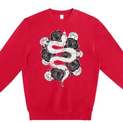 Rose Snake Premium Crewneck Sweatshirt