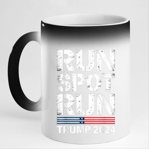 Run Spot Run Trump 2024 President Trump 2024 11oz Black Color Changing Mug