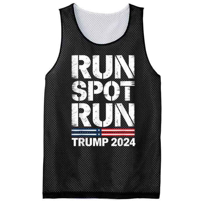 Run Spot Run Trump 2024 President Trump 2024 Mesh Reversible Basketball Jersey Tank