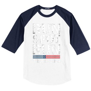 Run Spot Run Trump 2024 President Trump 2024 Baseball Sleeve Shirt