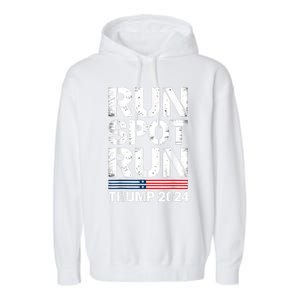 Run Spot Run Trump 2024 President Trump 2024 Garment-Dyed Fleece Hoodie