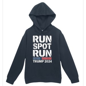 Run Spot Run Trump 2024 Debate Quote Funny Political Urban Pullover Hoodie