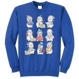 Retro Snow Reading Book Teacher Christmas Librarian Cute Gift Sweatshirt