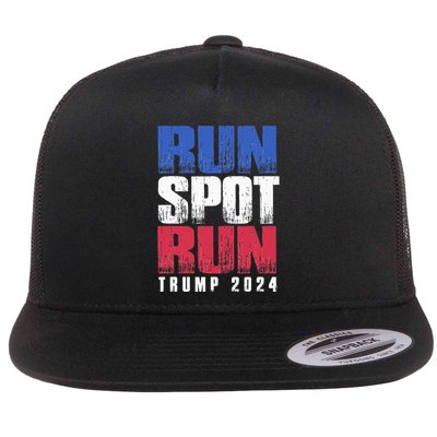 Run Spot Run Run Spot Run Flat Bill Trucker Hat