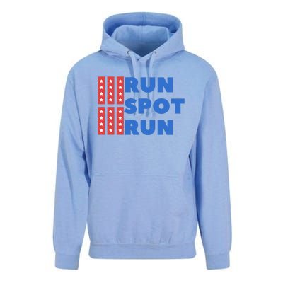 Run Spot Run Trump 2024 Debate Unisex Surf Hoodie