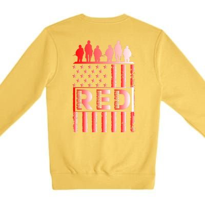 R.E.D. Soldiers Remember Everyone Deployed R.E.D. Friday Premium Crewneck Sweatshirt