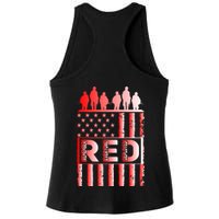 R.E.D. Soldiers Remember Everyone Deployed R.E.D. Friday Ladies PosiCharge Tri-Blend Wicking Tank