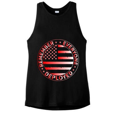 R.E.D. Soldiers Remember Everyone Deployed R.E.D. Friday Ladies PosiCharge Tri-Blend Wicking Tank