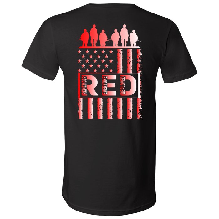 R.E.D. Soldiers Remember Everyone Deployed R.E.D. Friday V-Neck T-Shirt