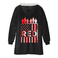 R.E.D. Soldiers Remember Everyone Deployed R.E.D. Friday Hooded Wearable Blanket