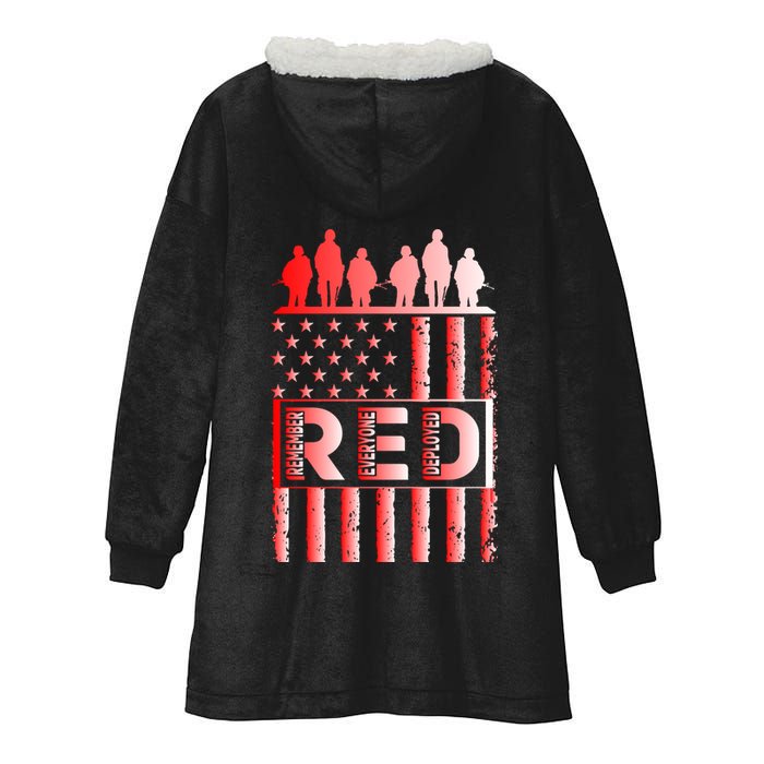 R.E.D. Soldiers Remember Everyone Deployed R.E.D. Friday Hooded Wearable Blanket