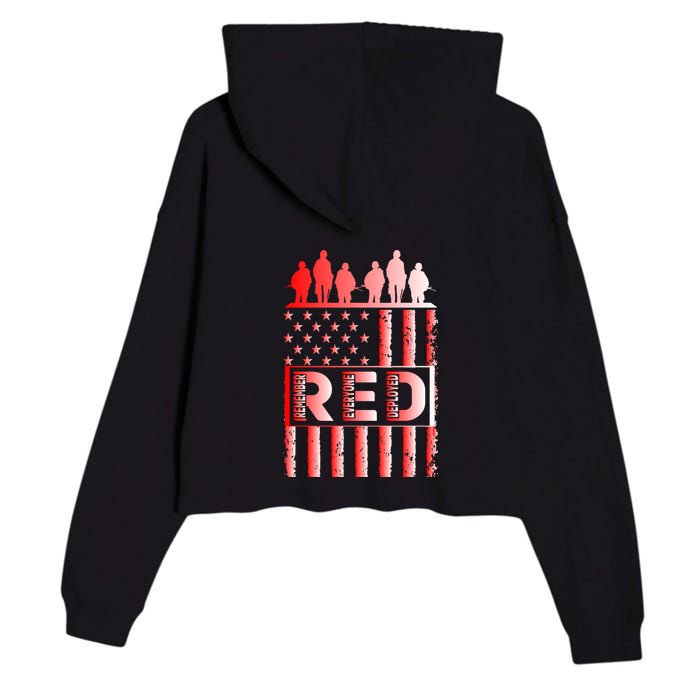 R.E.D. Soldiers Remember Everyone Deployed R.E.D. Friday Crop Fleece Hoodie