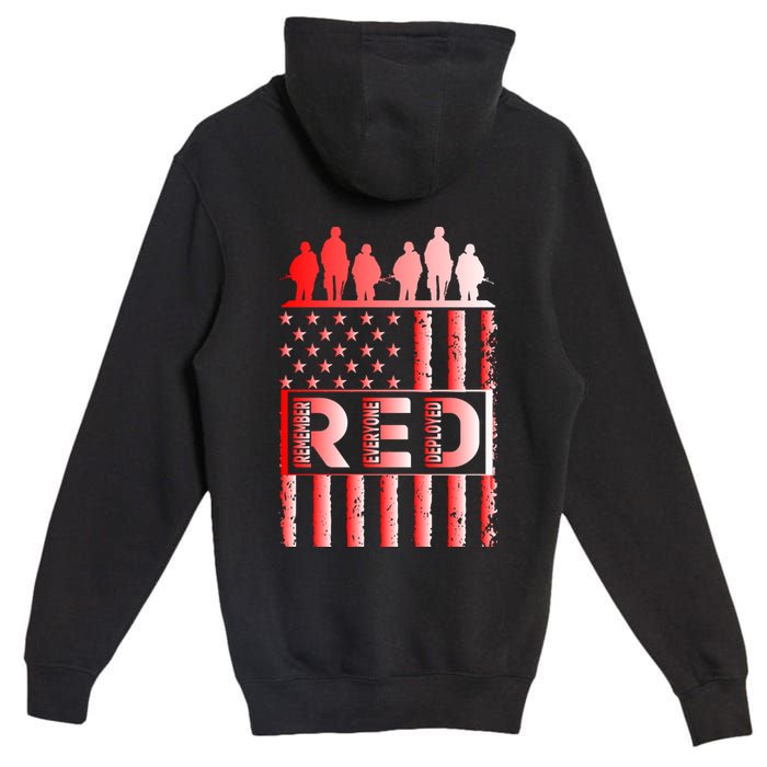 R.E.D. Soldiers Remember Everyone Deployed R.E.D. Friday Premium Pullover Hoodie