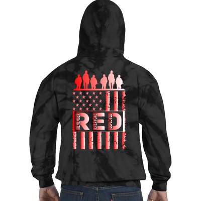 R.E.D. Soldiers Remember Everyone Deployed R.E.D. Friday Tie Dye Hoodie