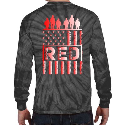 R.E.D. Soldiers Remember Everyone Deployed R.E.D. Friday Tie-Dye Long Sleeve Shirt