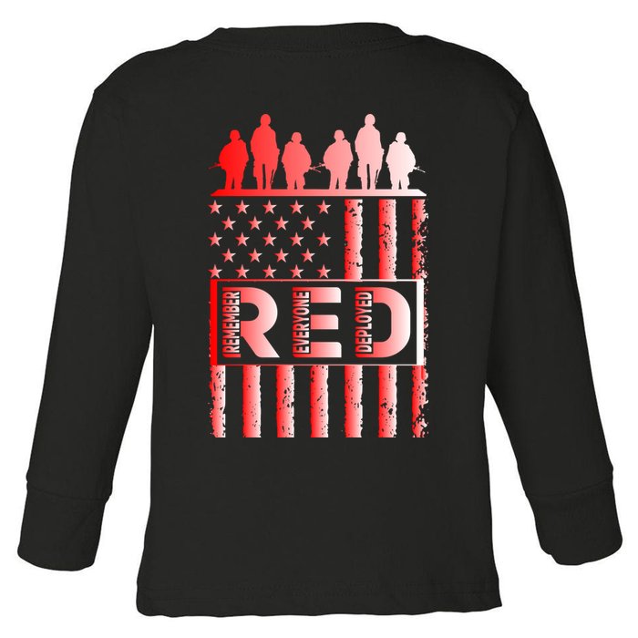 R.E.D. Soldiers Remember Everyone Deployed R.E.D. Friday Toddler Long Sleeve Shirt